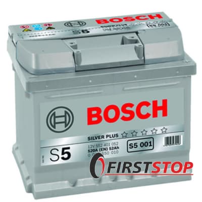 BOSCH S5 001 52Ah 520A 12V R (175x175x207)