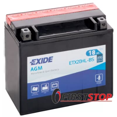 Exide ETX20HL-BS 18Ah 270A 12V R AGM (87x155x175)