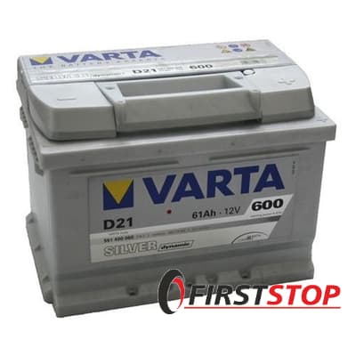 VARTA (D21) SILVER dynamic 61Ah 600A 12V R (175x175x242)