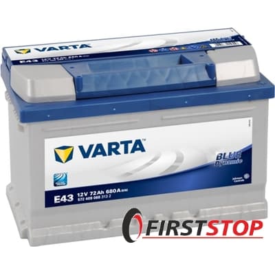 VARTA (E43) BLUE dynamic 72Ah 680A 12V R (175x175x278)