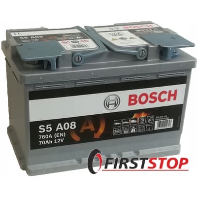 BOSCH S5 A08 70Ah 760A 12V R AGM (175x190x278)