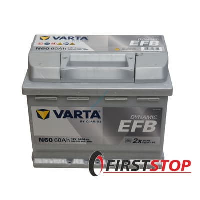 VARTA Dynamic EFB (N60) 60Ah 640A 12V R (175x190x242)